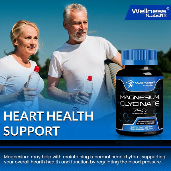 WELLNESS LABSRX Magnesium Glycinate 750MG - 120 Capsules