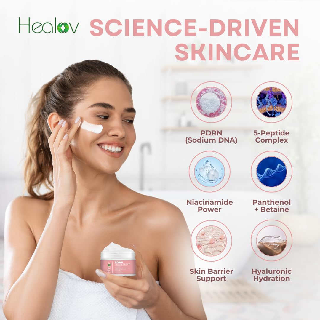 Healov PDRN Facial Cream – 50g | Advanced Salmon DNA Repair & Deep Hydration Moisturizer