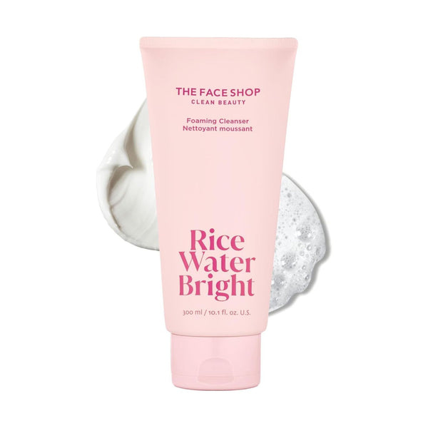 The Face Shop Rice Water Bright Foaming Cleanser – 300ml | Gentle Brightening Cleanser for Radiant Skin