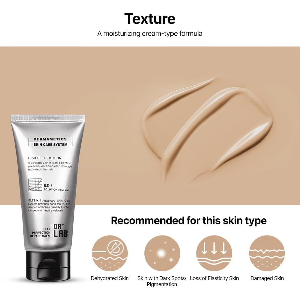DR+LAB Cell Perfection Repair Balm – 50ml | Tinted Moisturizer & Skin Barrier Repair with Centella Asiatica