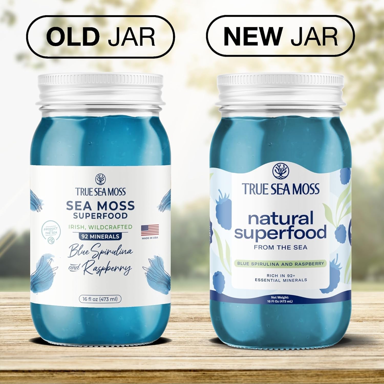 TrueSeaMoss Sea Moss Gel Superfood – 473ml | With Blue Spirulina for Immunity, Energy & Skin Health