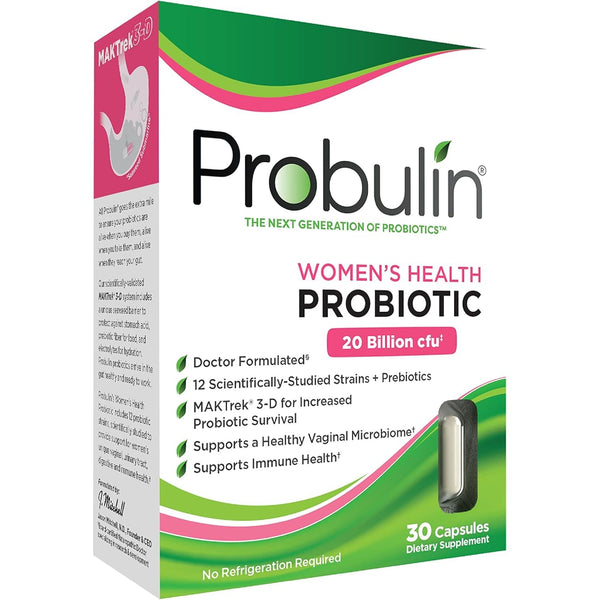 Probulin Women’s Health Probiotic – 20 Billion CFU | 30 Capsules | Feminine Balance, Digestive & Immune Support