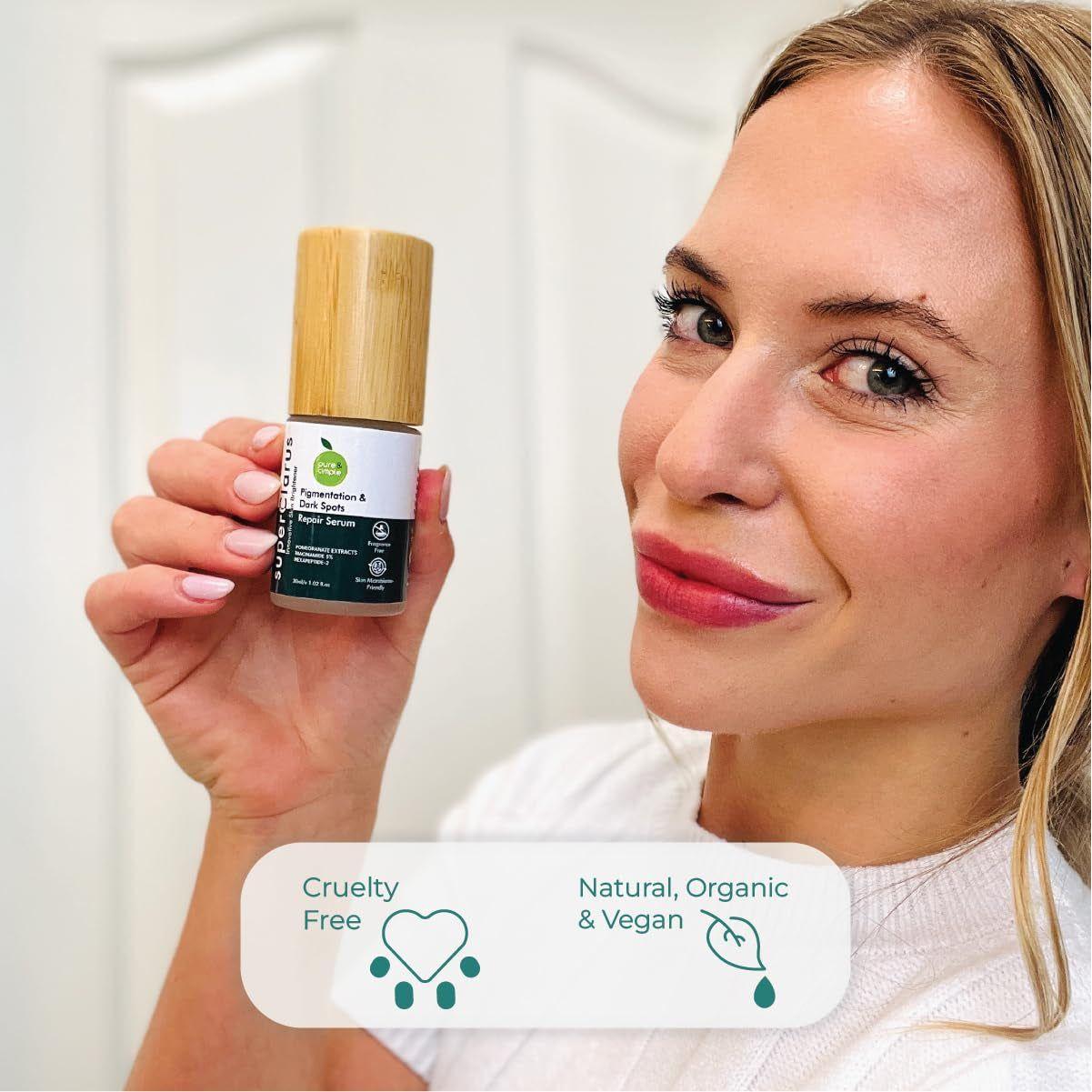 Pure & Cimple Super Clarus Innovative Skin Brightener Serum – 30ml | Dark Spot Corrector for Melasma, Hyperpigmentation & Uneven Skin Tone