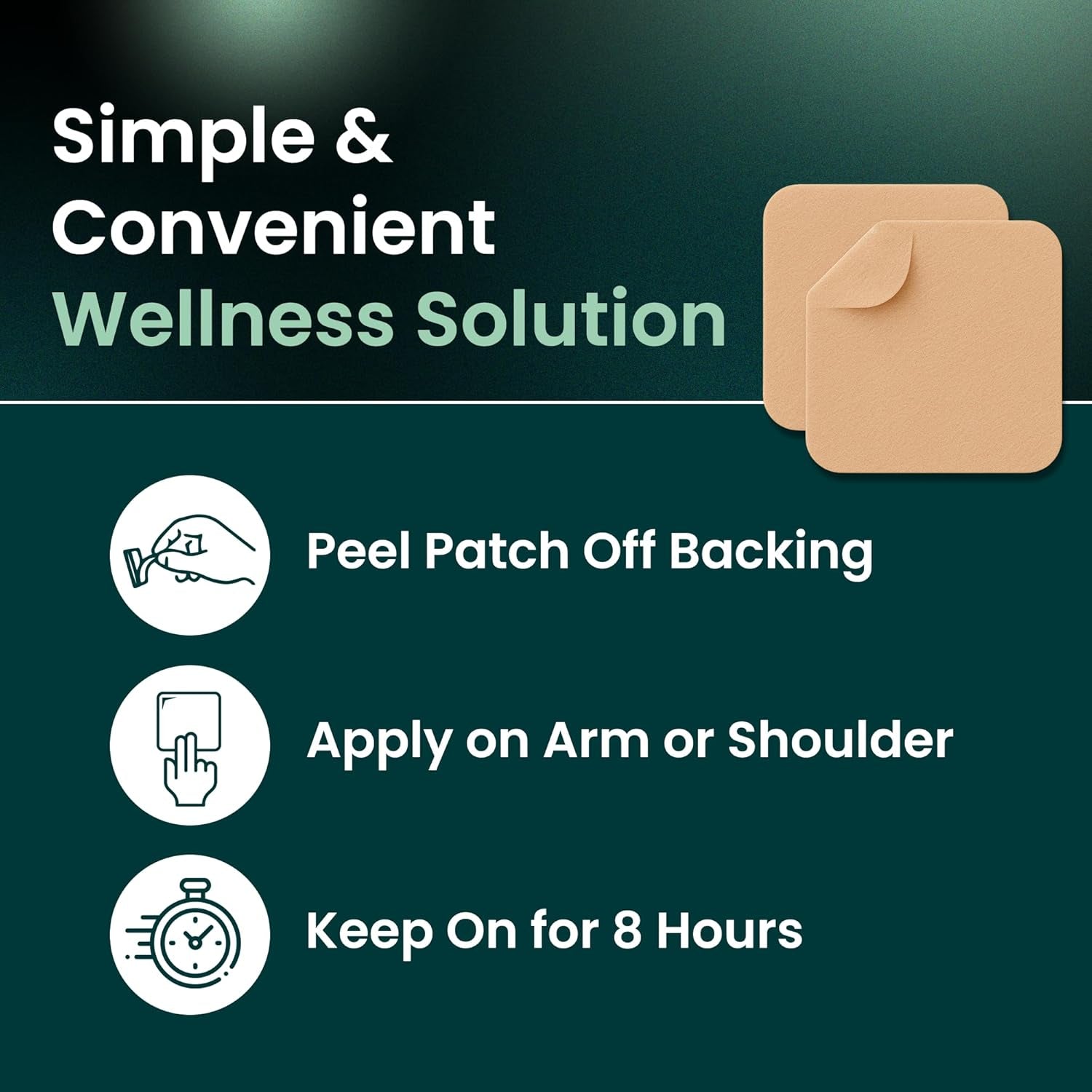 MONIER NAD+ Patches – 60 Patches | Easy-to-Use, Natural Energy & Cellular Support