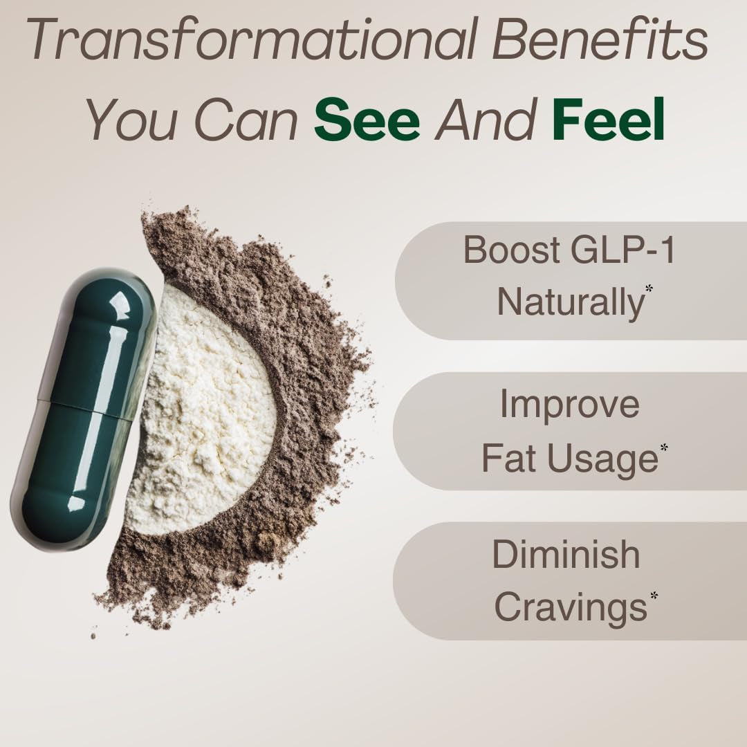 Plus+Ultra GLPlus+ All Natural GLP-1 Support – 60 Capsules | Appetite Control & Healthy Weight Management