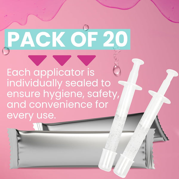 Terramed Just Think Comfort Hydro GYN Long-Lasting Vaginal Moisturizer – 20 Pre-Filled Single-Use Applicators | pH-Balanced Hydration & Comfort