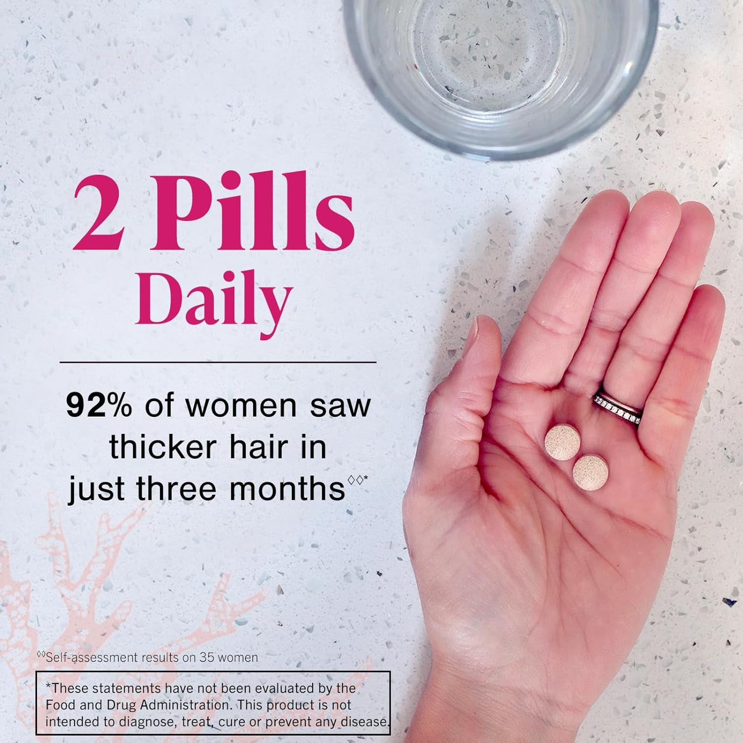 Hair Growth Supplements for Women for Thicker, Fuller Hair, Nourishes Thinning & Loss, with Proprietary Collagen Complex, 180 Tablets, 3 Month Supply