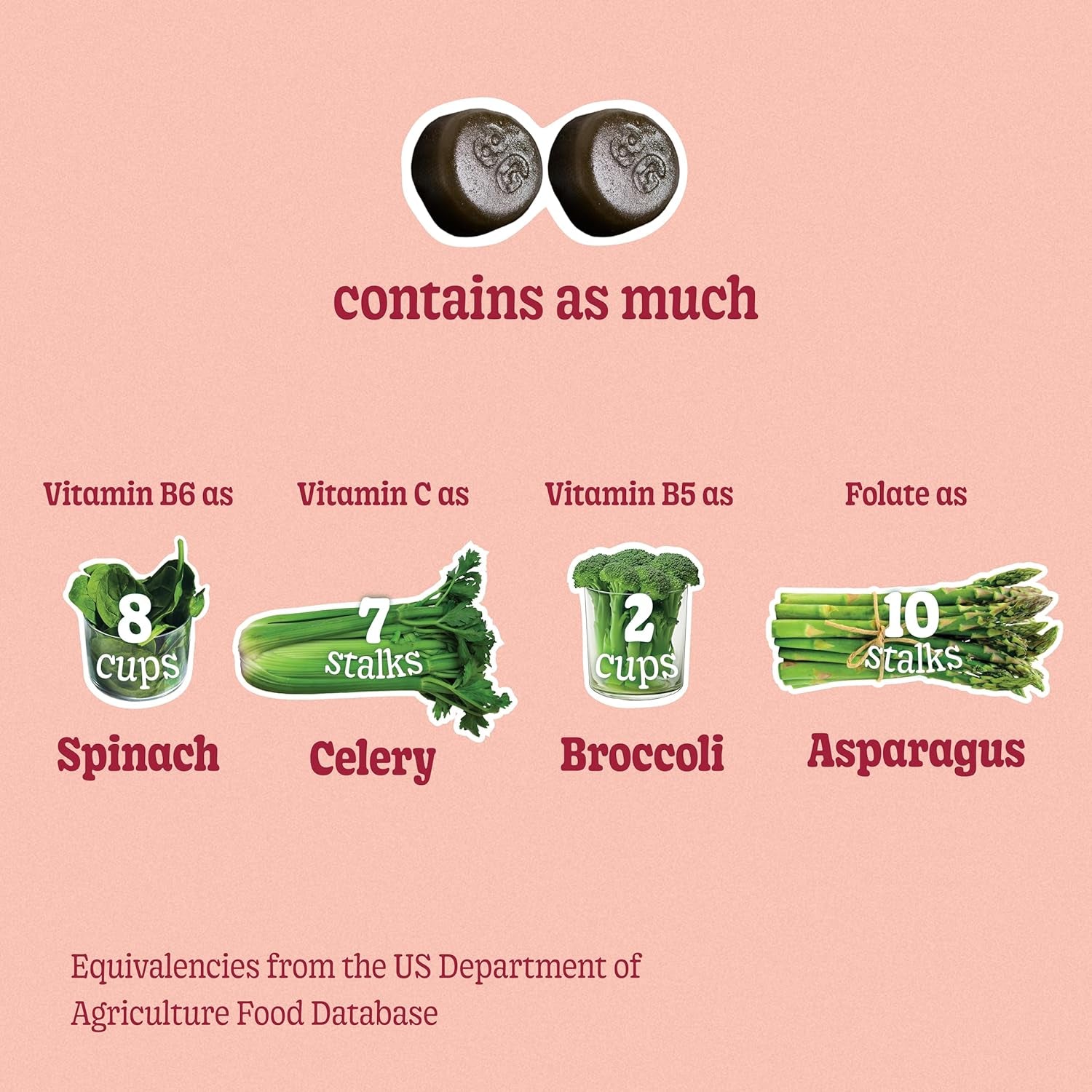 8Greens Supergreens Gummies - Peach Flavor, 50 Gummies