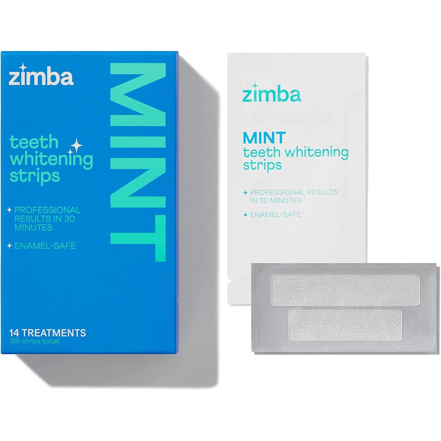 Zimba Watermelon Teeth Whitening Strips – 14 Treatments (28 Strips) | Whiten Teeth, Remove Stains & Refresh Breath