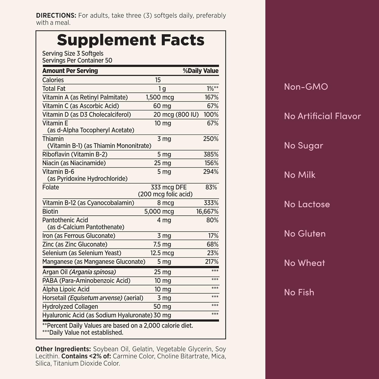 Nature’s Bounty Extra Strength Hair, Skin & Nails – 150 Softgels | Biotin + Antioxidants for Radiant Beauty from Within