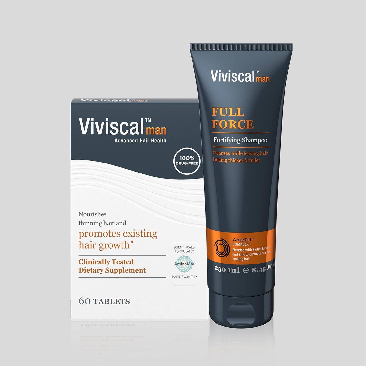 Viviscal Man Advanced Hair Health – 60 Tablets | Clinically Proven Drug-Free Hair Growth for Men