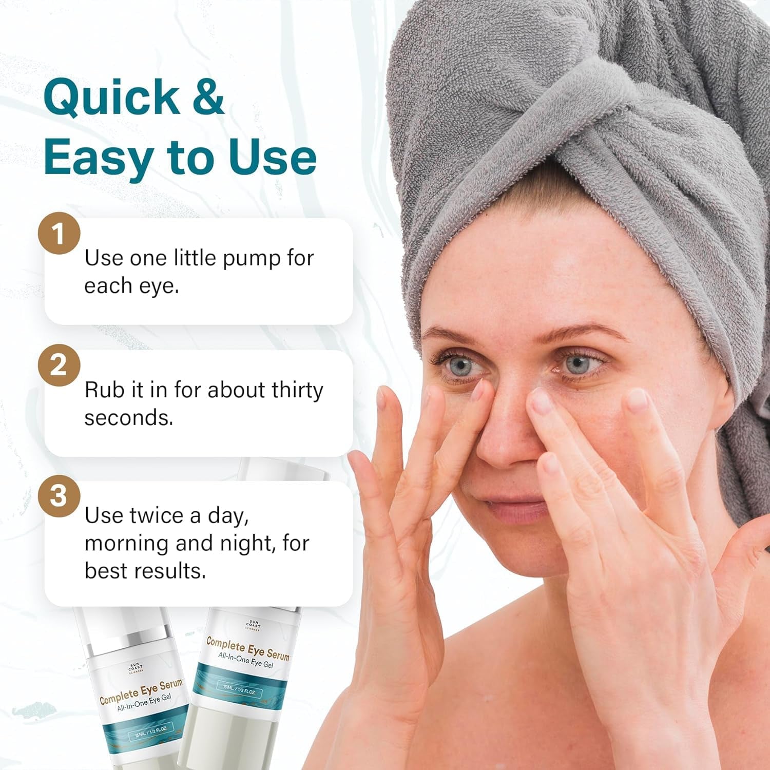 Sun Coast Sciences Complete Eye Serum – 15ml | All-In-One Eye Gel