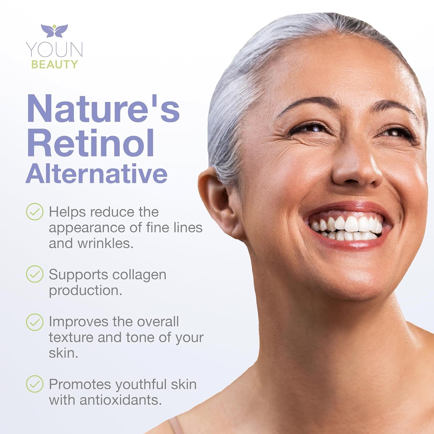 YOUN Beauty Peptide + Bakuchiol Moisturizer – 50ml | Retinol-Free Anti-Aging Hydration