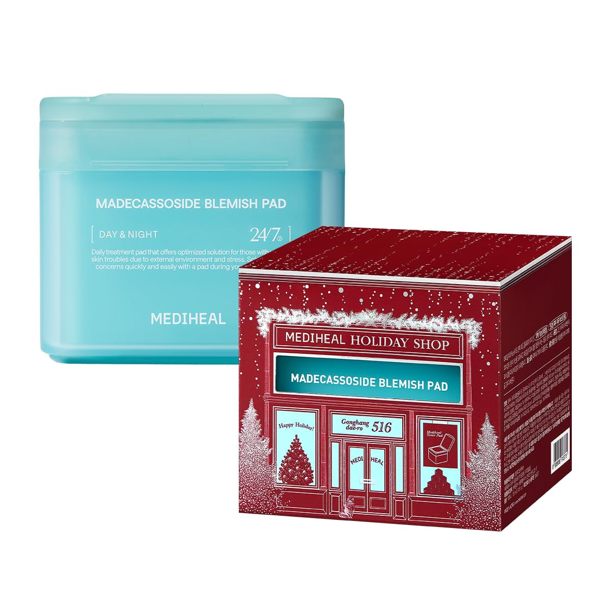 MEDIHEAL Madecassoside Blemish Pad, Gift Edition – 100 Pads | Soothing Anti-Blemish Care