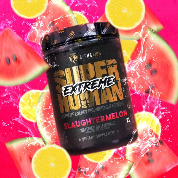 ALPHA LION Superhuman Extreme Energy Pre-Workout (Slaughtermelon) – 329.7g | High-Stim Pump & Endurance Formula