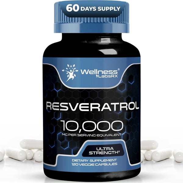WELLNESS LABSRX Resveratrol 10,000MG - 120 Capsules