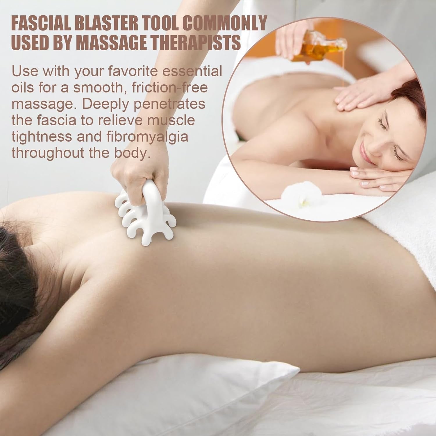 VEMOKY Fascia Release Massager Tool | Anti-Cellulite, Deep Tissue & Lymphatic Drainage Massage Roller
