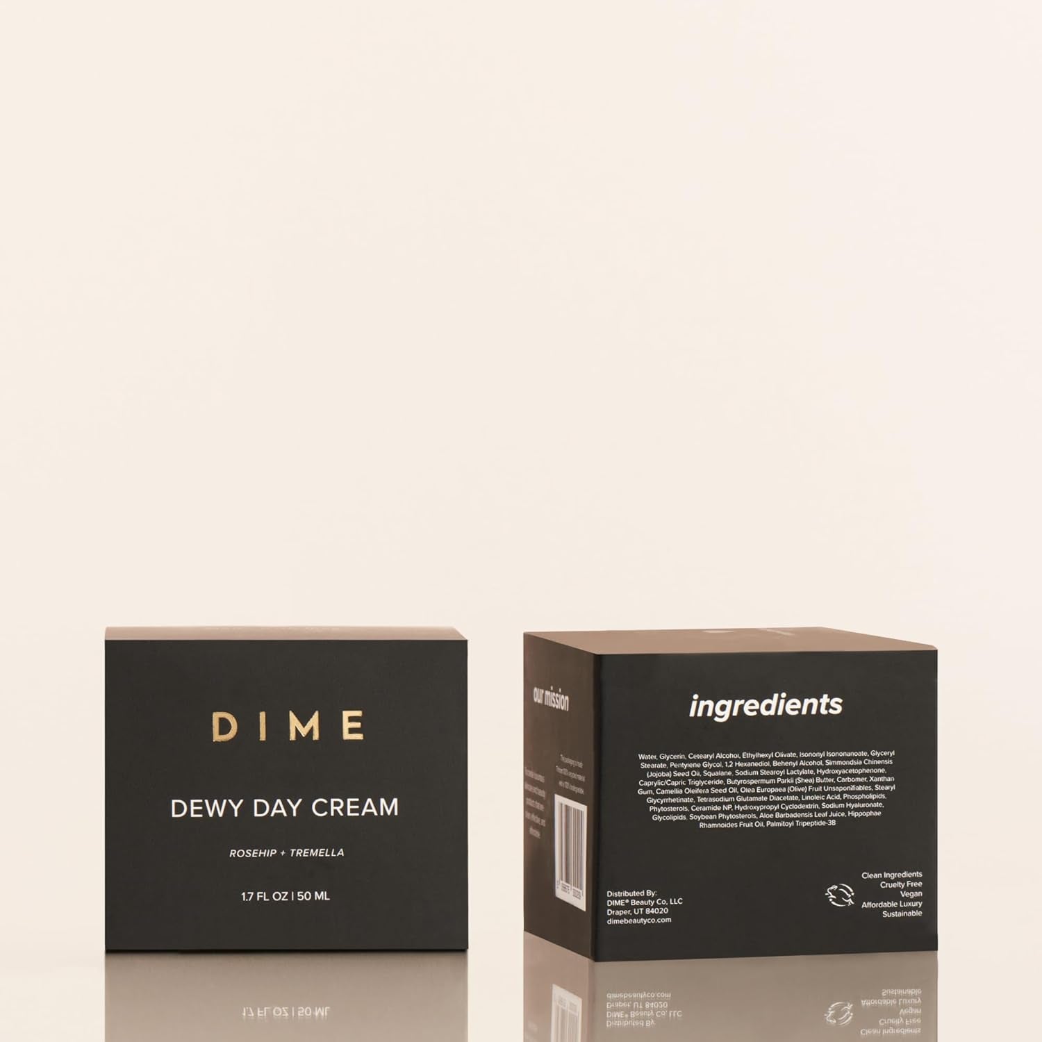 DIME Dewy Day Cream – 50ml | Lightweight, Vegan Daily Moisturiser for Hydration, Firmness & Radiance
