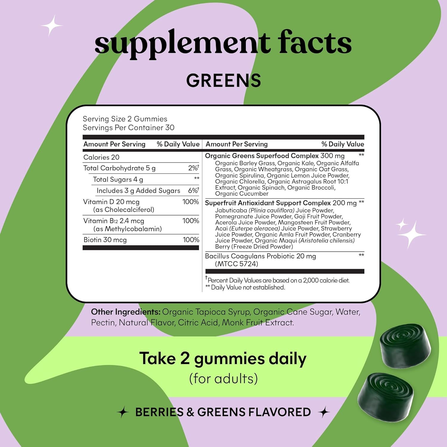 Lemme Greens Superfood Gummies – 60 Count | Gut Health, Debloat & Daily Energy Support