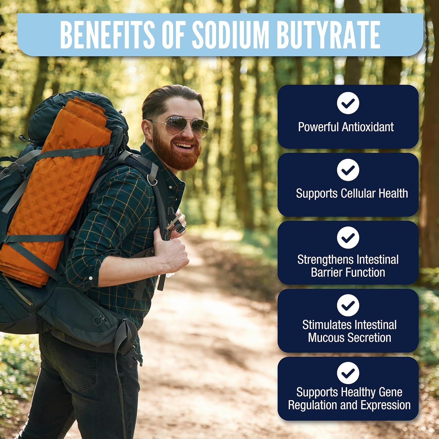 LongJuvity Labs Sodium Butyrate Supplement – 120 Capsules | Gut Lining Support, Microbiome Balance & Bloating Relief