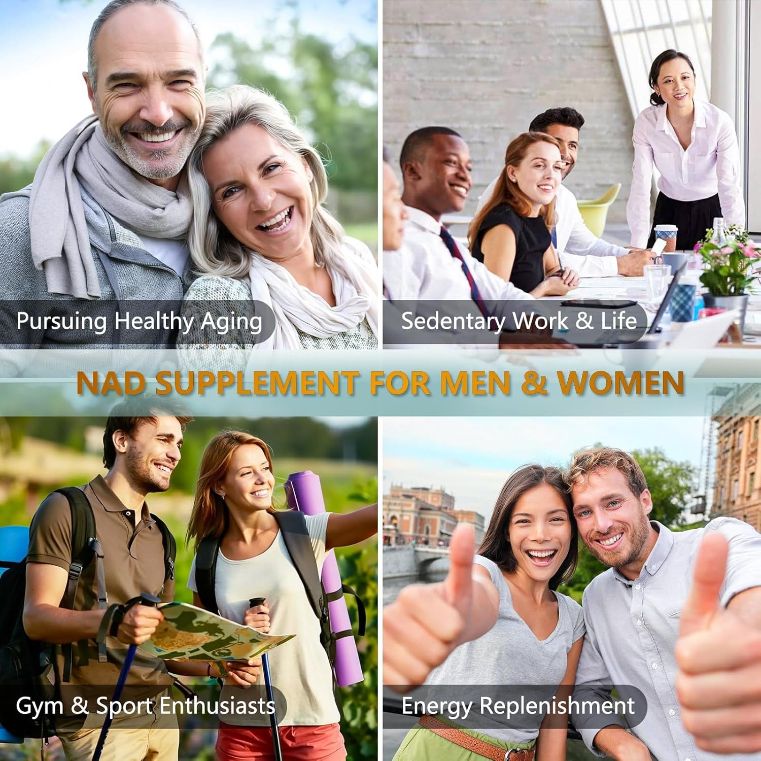 NAD Supplement 1500Mg - Liposomal NAD+ Nicotinamide Riboside with Resveratrol, NAD plus Boosting - Support Cellular Health, Stamina & Healthy Aging for Women & Men- 120 Capsules