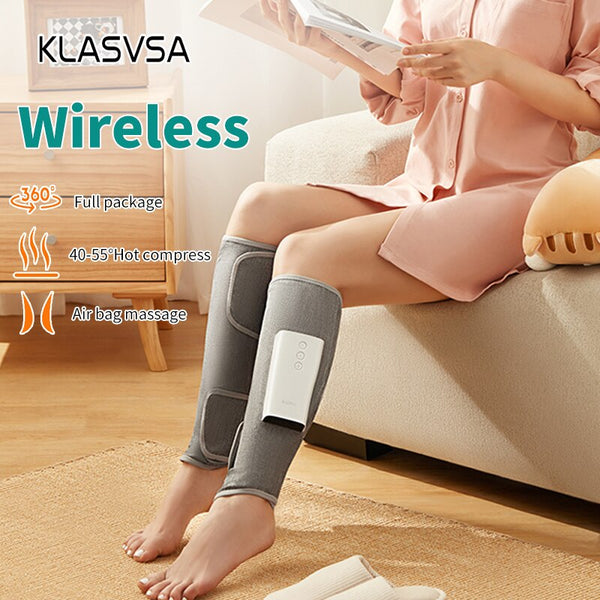 Wireless Air Compression Leg Massager – Rechargeable Wrap for Calf Relief & Muscle Relaxation (Single / Pair Options)