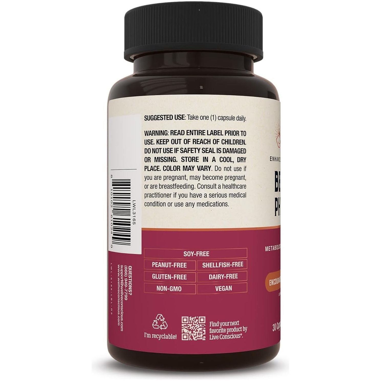 Live Conscious Berberine Phytosome – 30 Capsules | 9x Absorption for Metabolic, Weight & Immune Support