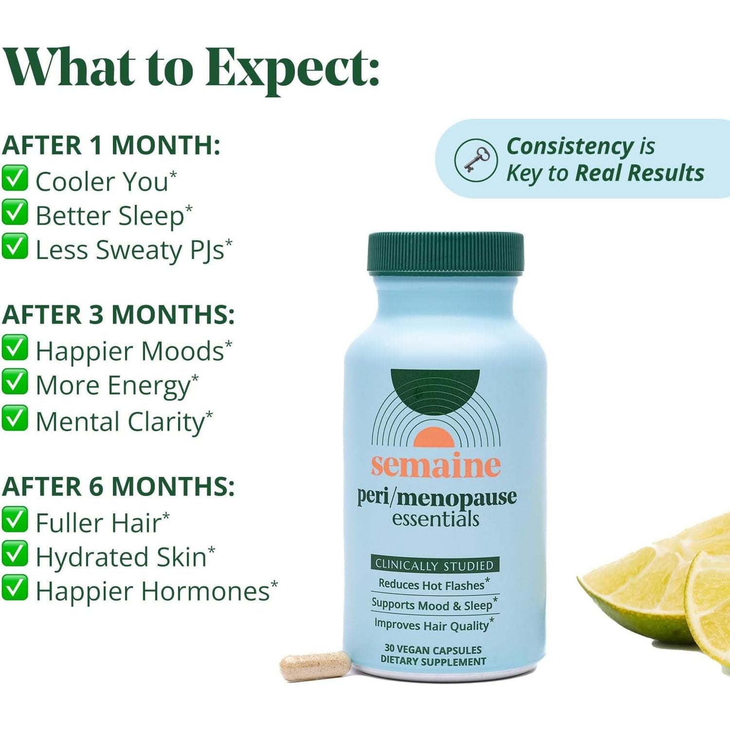 Semaine Peri/Menopause Essentials – 30 Capsules | Natural Hormone & Menopause Support