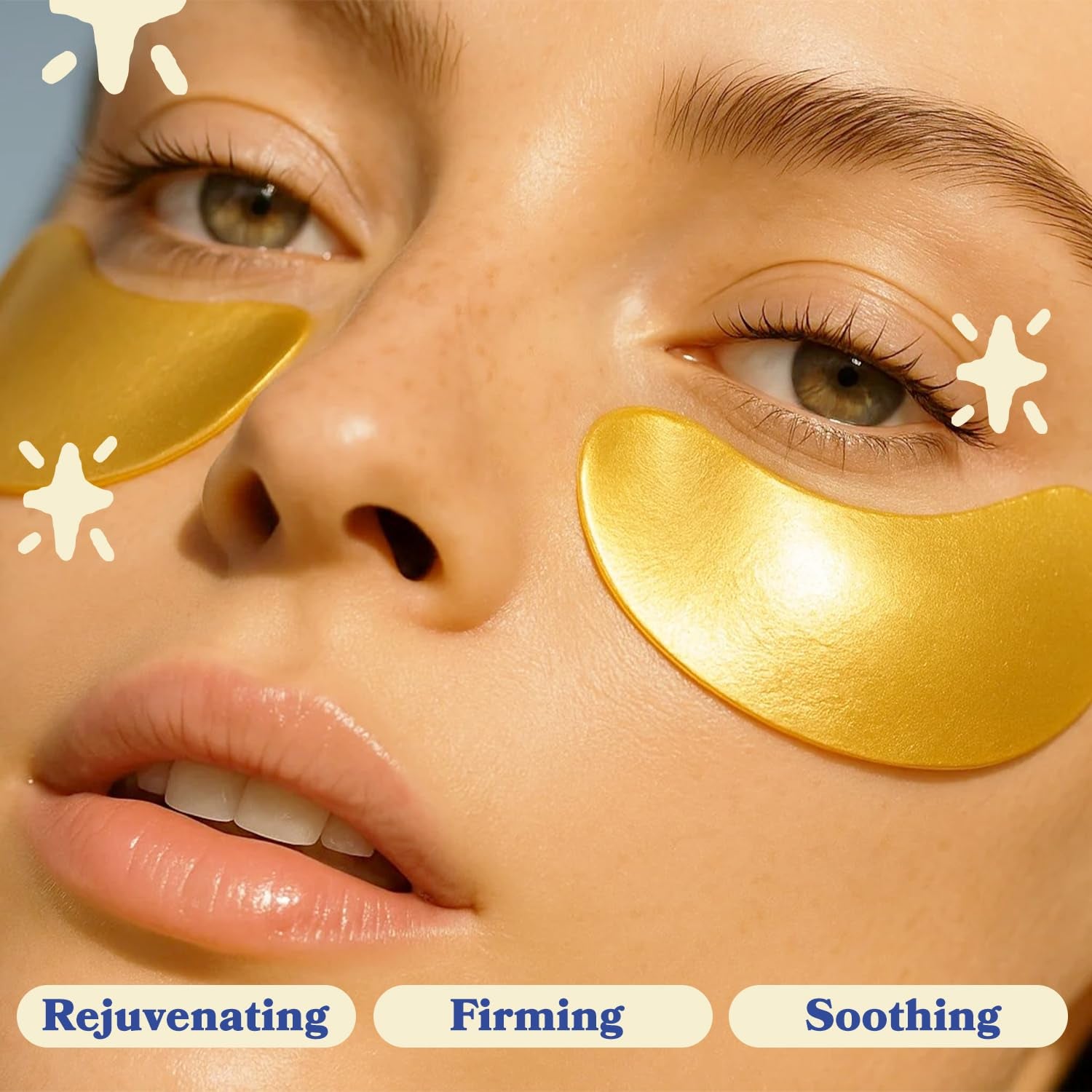 LE GUSHE Miracle Eye Masks – 30 Pairs, Gold | Collagen, Snail Mucin & Hyaluronic Acid for Dark Circles & Puffiness