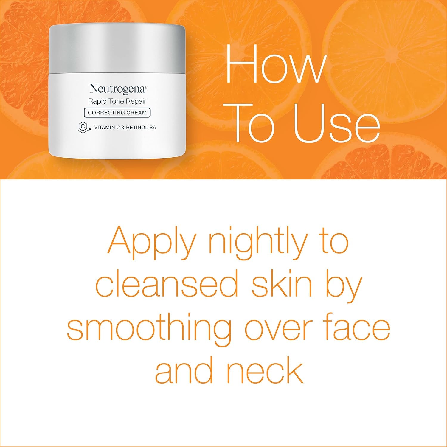 Neutrogena Rapid Tone Repair Retinol + Vitamin C Correcting Cream (48g) + Trial Size Hydro Boost Hydrating Gel Cleanser (15ml)