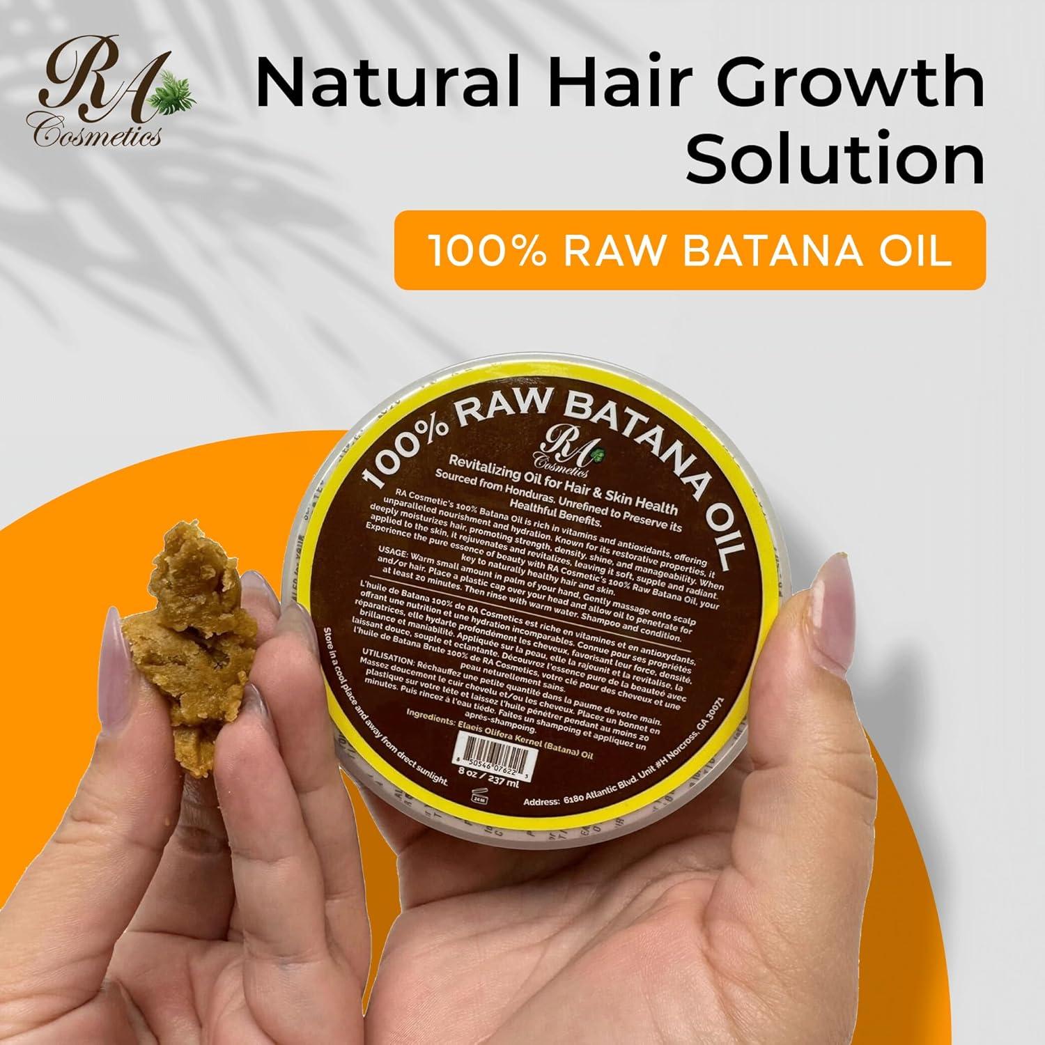 RA Cosmetics Raw Batana Hair Oil - 473ml | Intensive Hair Growth & Nourishment