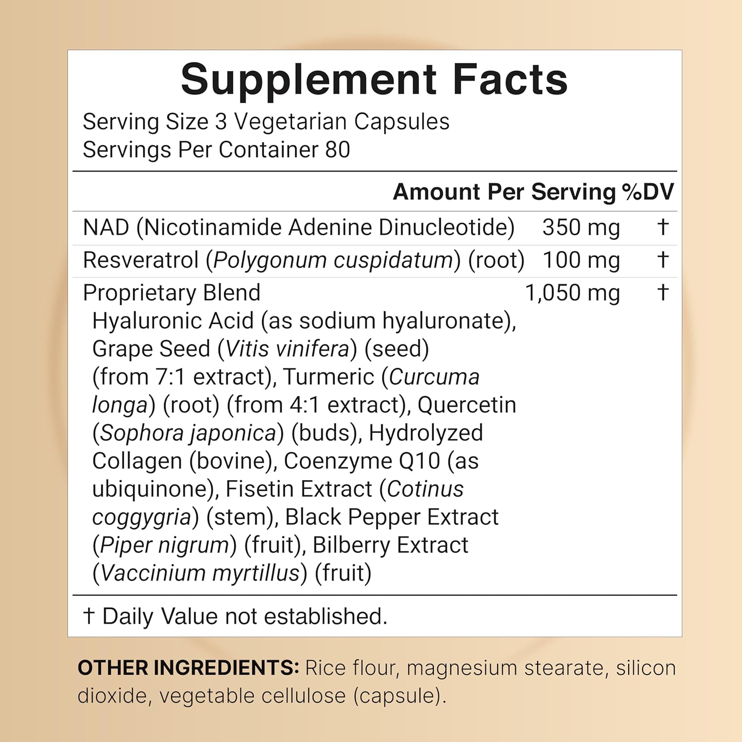 NatureBell NAD+ Resveratrol + Hyaluronic Acid – 240 Veggie Capsules | 11-in-1 Anti-Aging, Energy & Beauty Formula