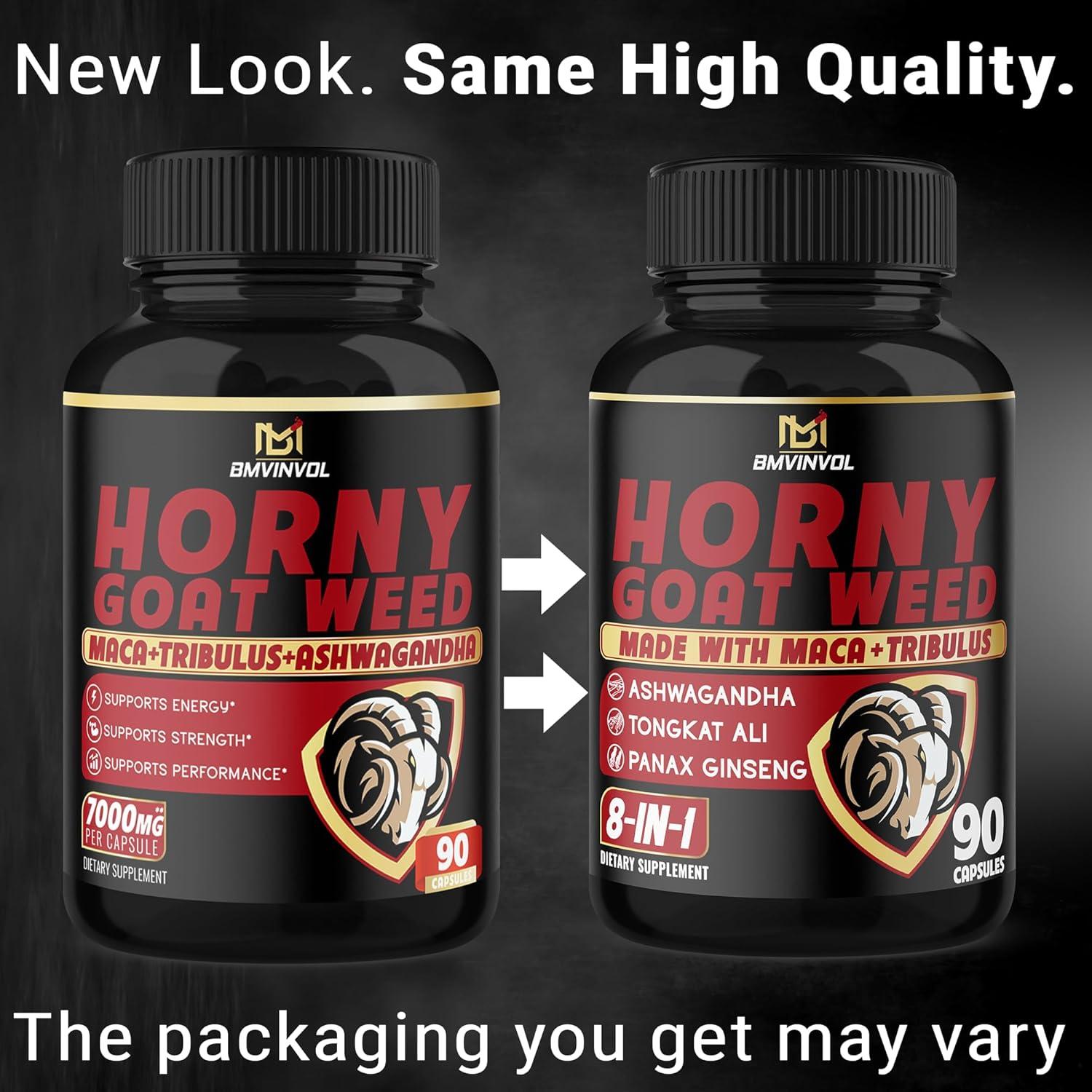 Horny Goat Weed Capsules - 7000Mg Herbal Equivalent - 3 Months Supply (90 Capsules)