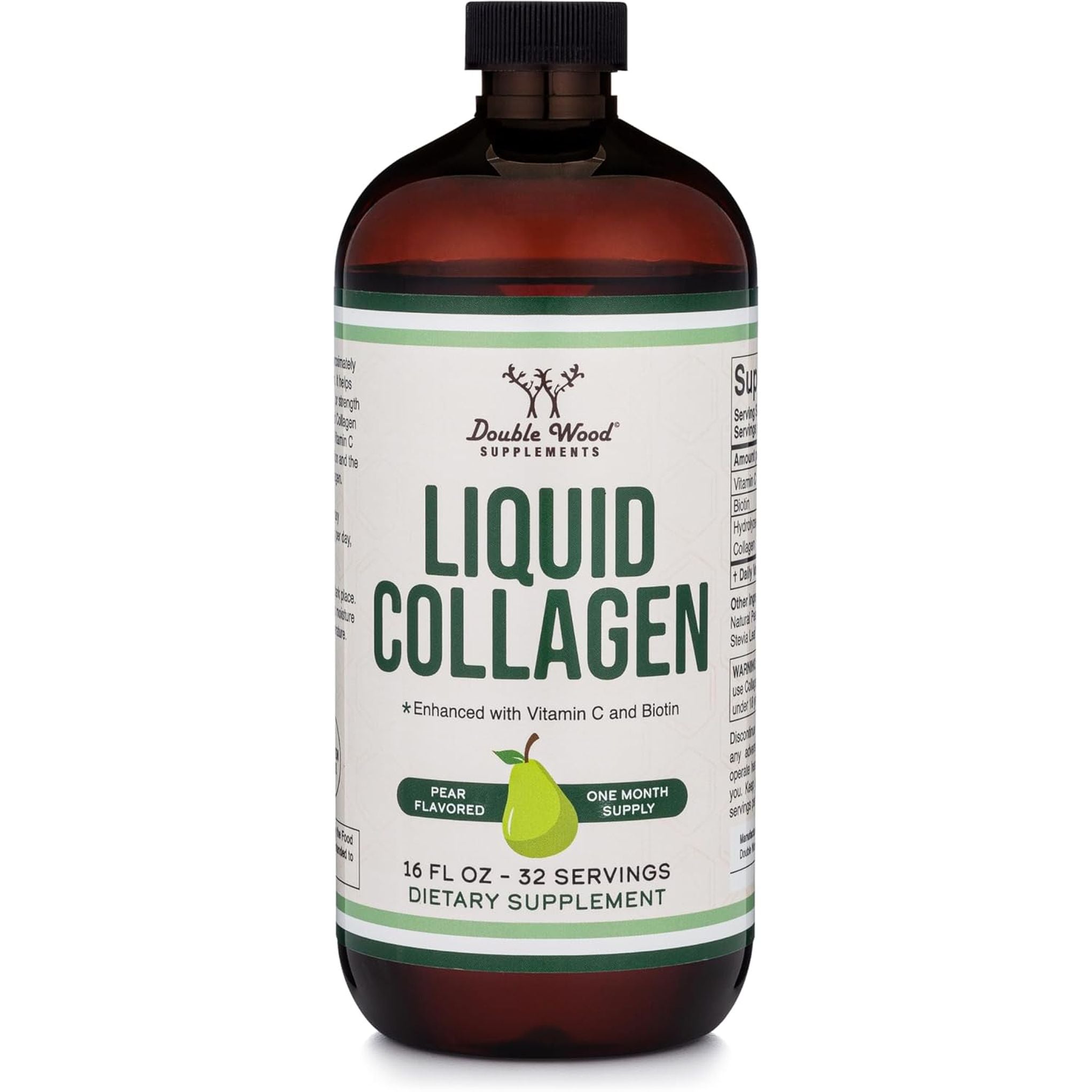 Double Wood Supplements Liquid Collagen - 473ml, 32 Servings