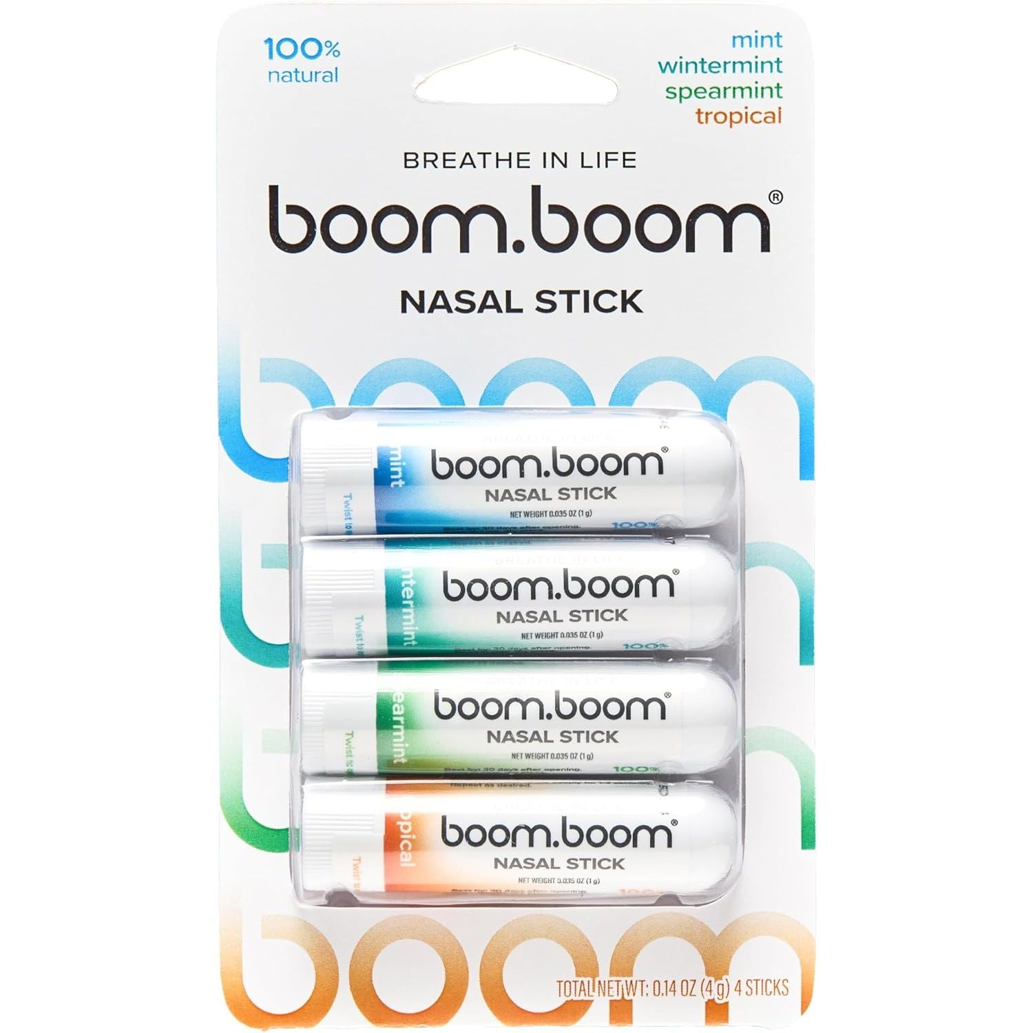 BoomBoom Nasal Stick – 4 Sticks | Instant Refresh with Natural Essential Oils