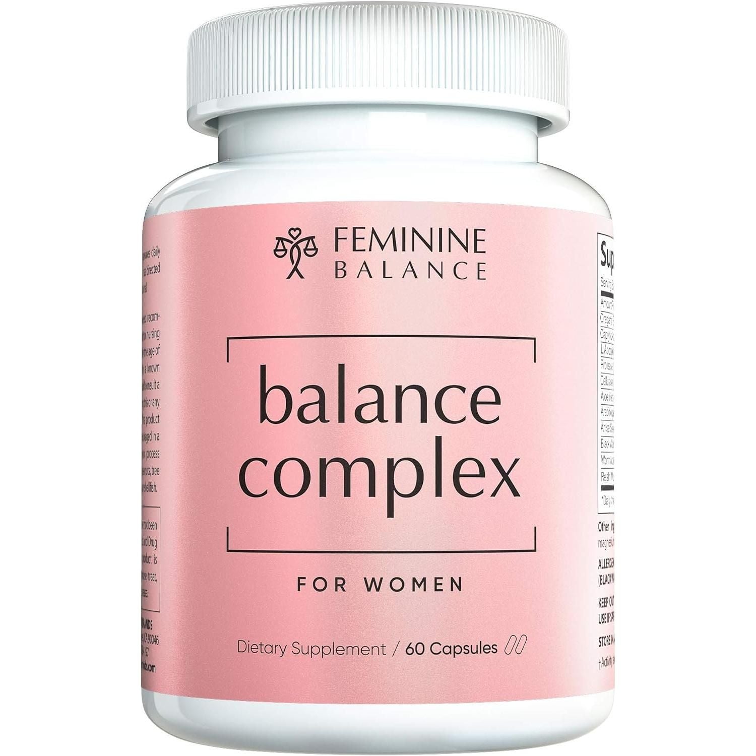 Feminine Balance Complex 17-In-1 Vaginal Health 100 Billion Probiotics- 60 Capsules