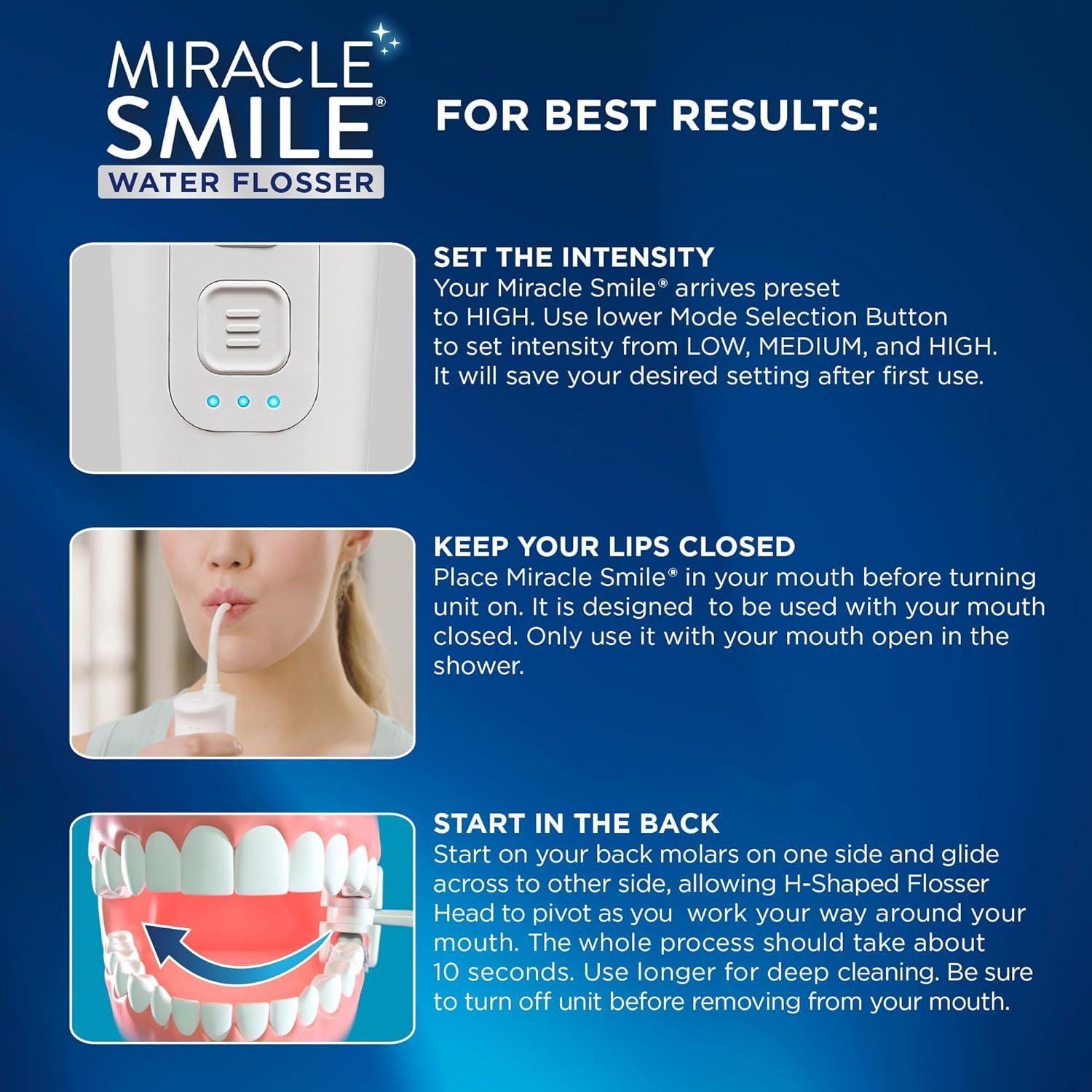 Ontel Miracle Smile Deluxe Pro Water Flosser