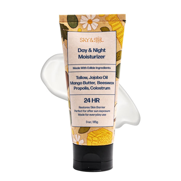 Sky and Sol Day & Night Moisturizer – 85g | Tallow-Based, Nutrient-Rich Face Cream for Deep Hydration & Barrier Repair