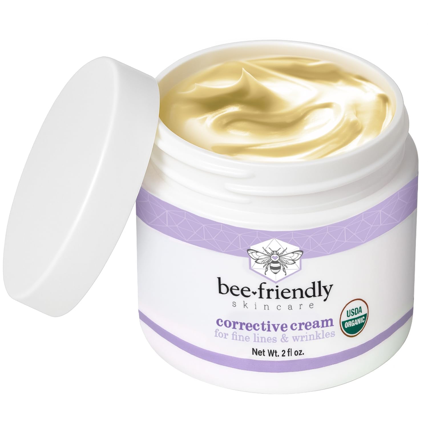 BeeFriendly Corrective Cream for Fine Lines & Wrinkles – 59ml | USDA Organic Anti-Ageing Moisturiser