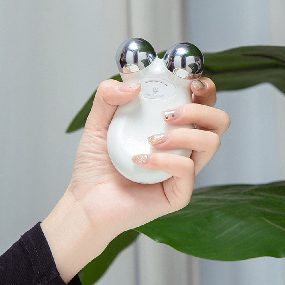Mini Microcurrent Facial Massager – USB Rechargeable Wrinkle Remover & Skin Tightening Device for Anti-Aging, Puffiness & Dark Circles