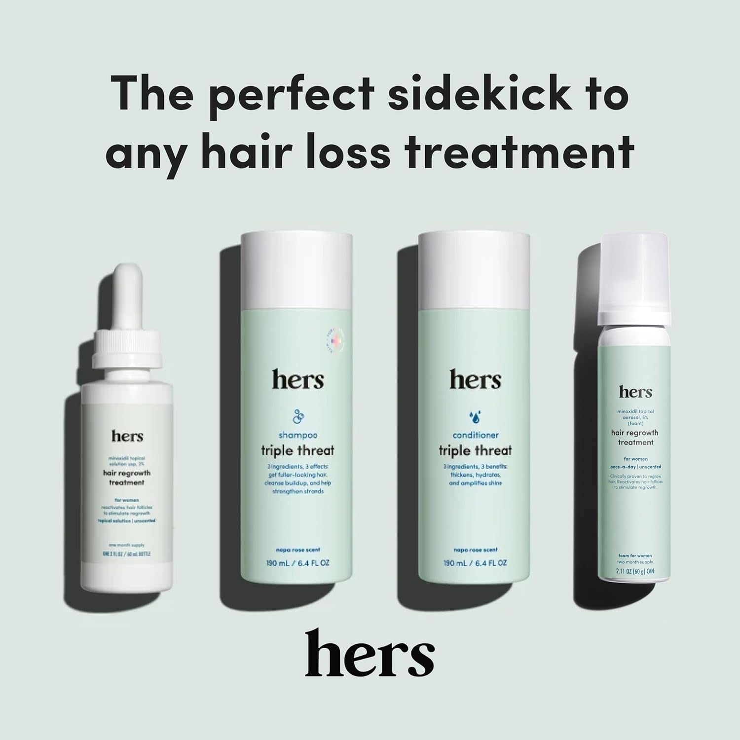 Hers Triple Threat Conditioner – 190ml (2 Pack) | Weightless Hydration & Fuller-Looking Hair