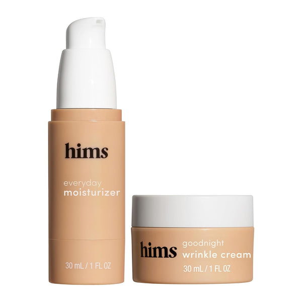 Hims Everyday Moisturizer & Goodnight Wrinkle Cream Bundle – 2 x 30ml | Hydration & Anti-Ageing Duo for Men
