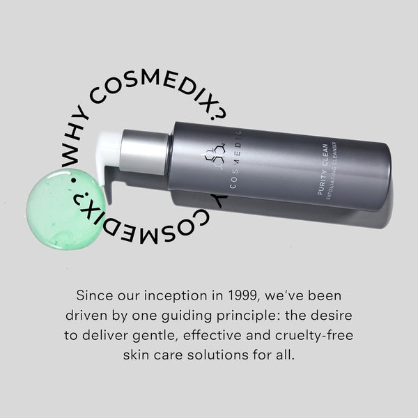 COSMEDIX Purity Clean Exfoliating Cleanser – 120ml | Gentle Exfoliation for Radiant, Smooth Skin