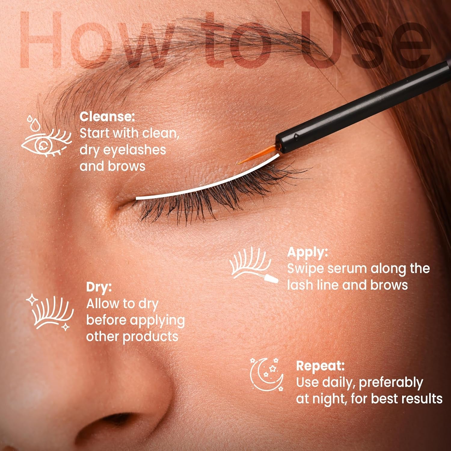 SOULSPA PURE Multi-Peptide Eyelash & Brow Serum – 5ml | Strengthens, Thickens & Nourishes