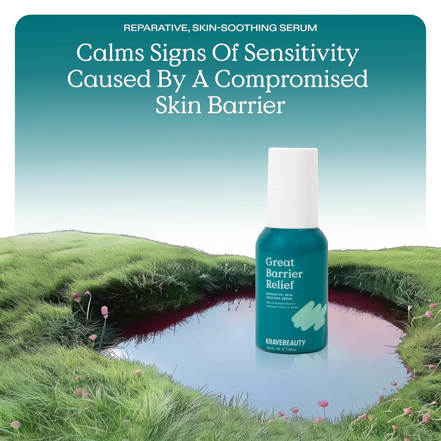 KraveBeauty Great Barrier Relief Reparative Skin-Soothing Serum – 45ml | Calms Redness & Restores Damaged Skin Barrier