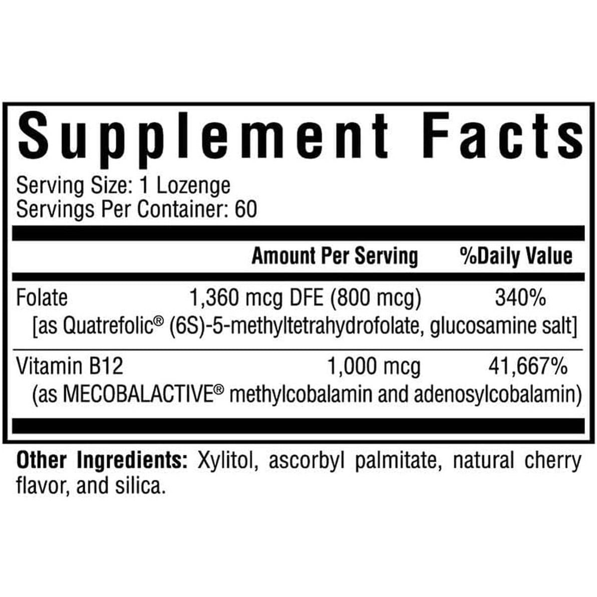 Seeking Health Methyl B12 with L-Methylfolate – 60 Lozenges | Active Methylated B Vitamins for Energy, Mood & Focus Support