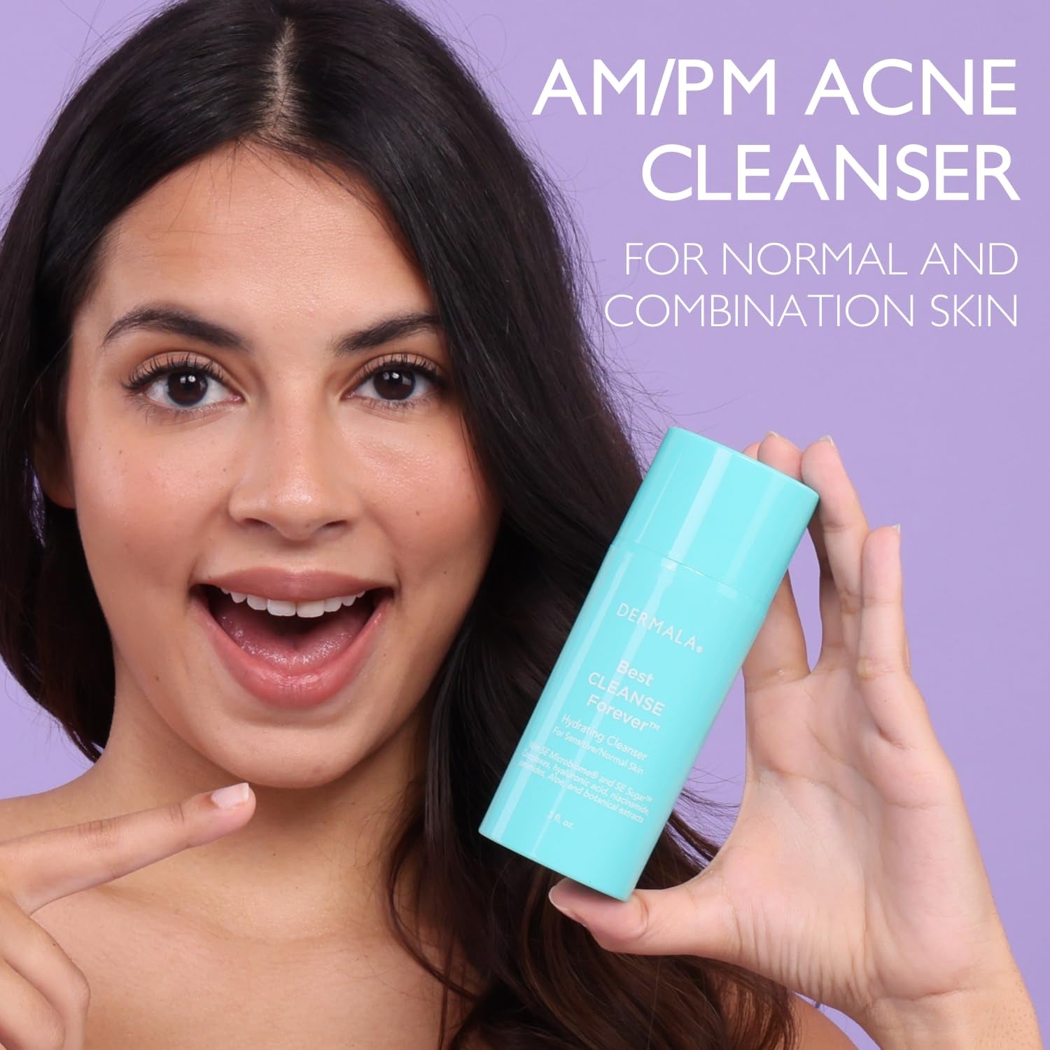 Dermala Best Cleanse Forever AM/PM Cleanser – 89ml | Microbiome-Balancing Daily Face Wash for Acne-Prone Skin