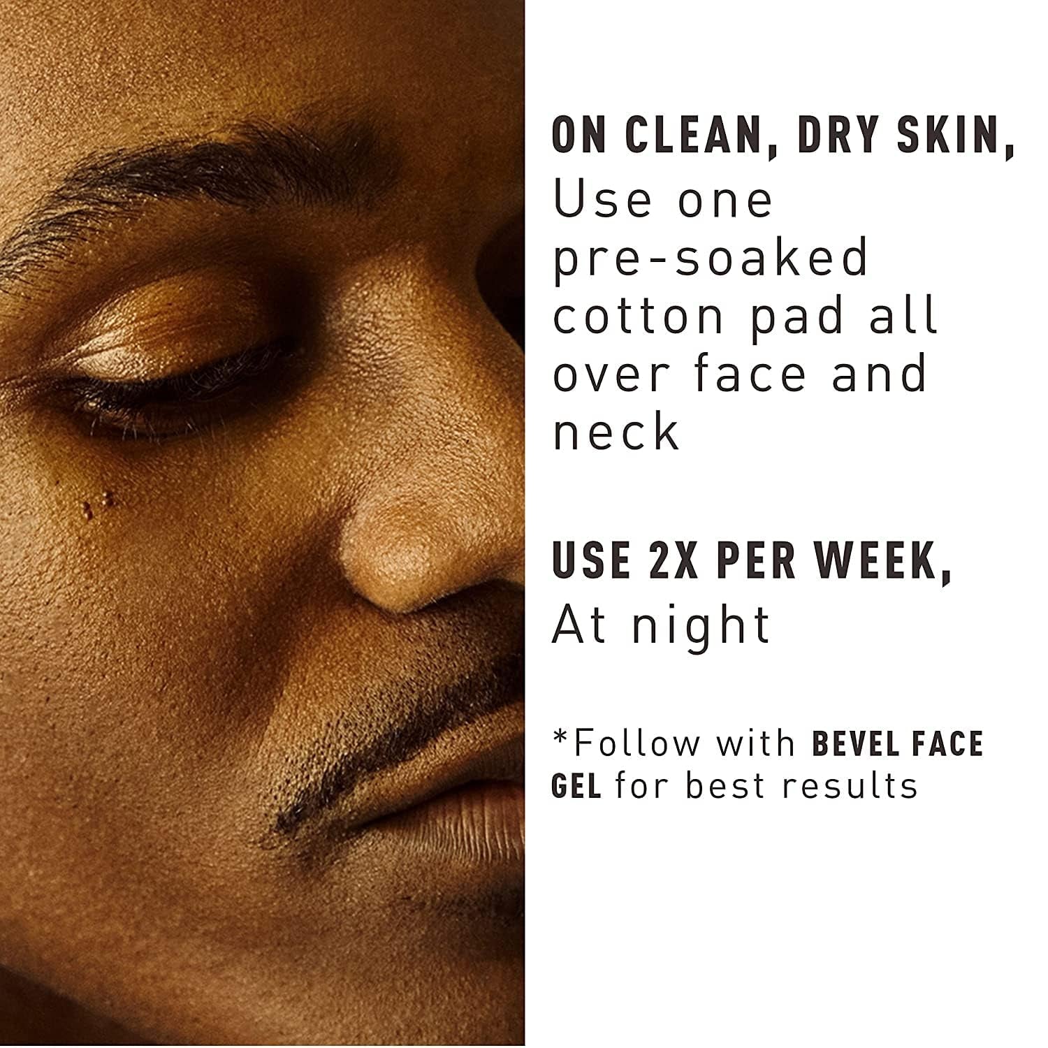 Bevel 2-In-1 Exfoliating Pads - 45 Pads