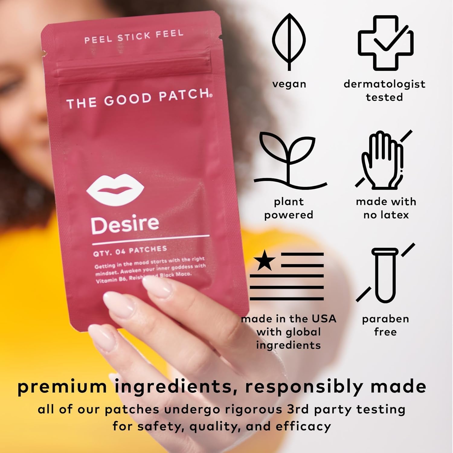 The Good Patch Desire – 8 Patches | Natural Libido Support with Maca, Ginseng & Reishi