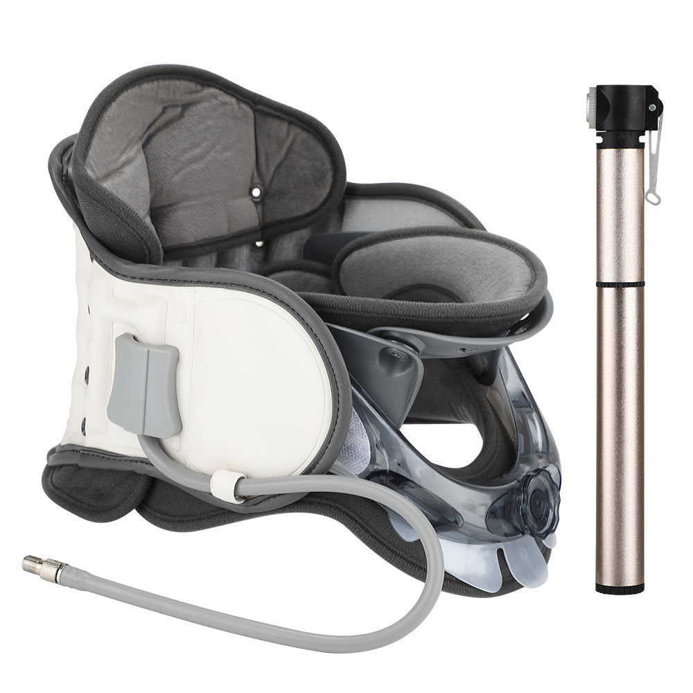 Inflatable Neck Tractor & Cervical Support – Adjustable Air Traction Massage & Fixed Neck Guard